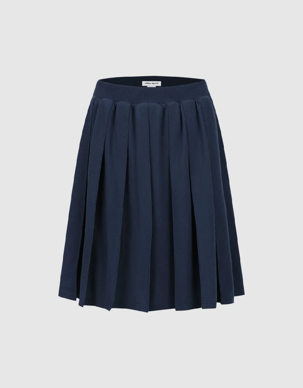 Elastic Waist Midi A-Line Knitted Skirt sold by Urban Revivo