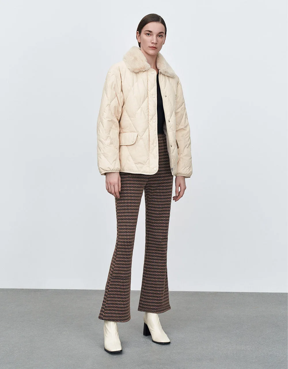 Faux Fur Collar Down Jacket sold by Urban Revivo product image thumbnail 5