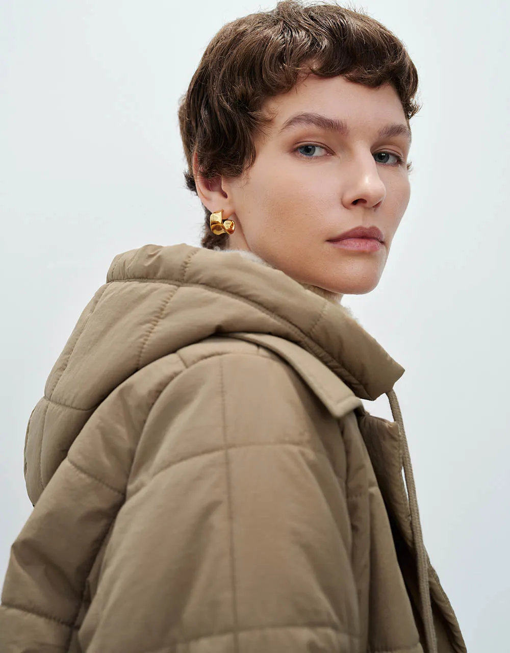 Hooded Straight Padded Coat sold by Urban Revivo product image thumbnail 5