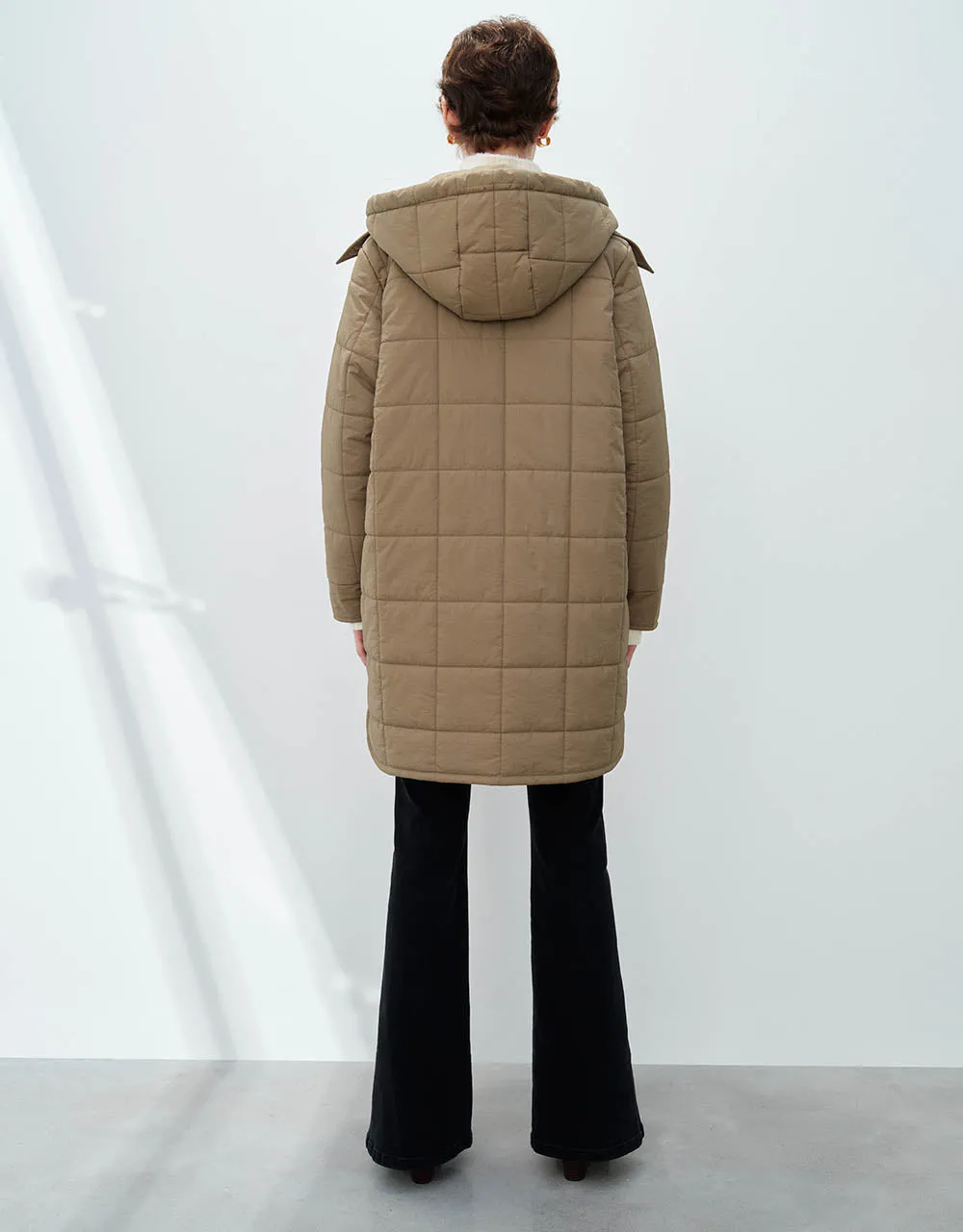 Hooded Straight Padded Coat sold by Urban Revivo product image thumbnail 4