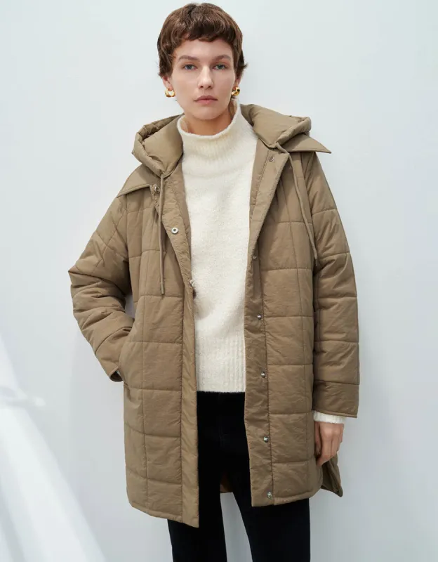 Hooded Straight Padded Coat sold by Urban Revivo