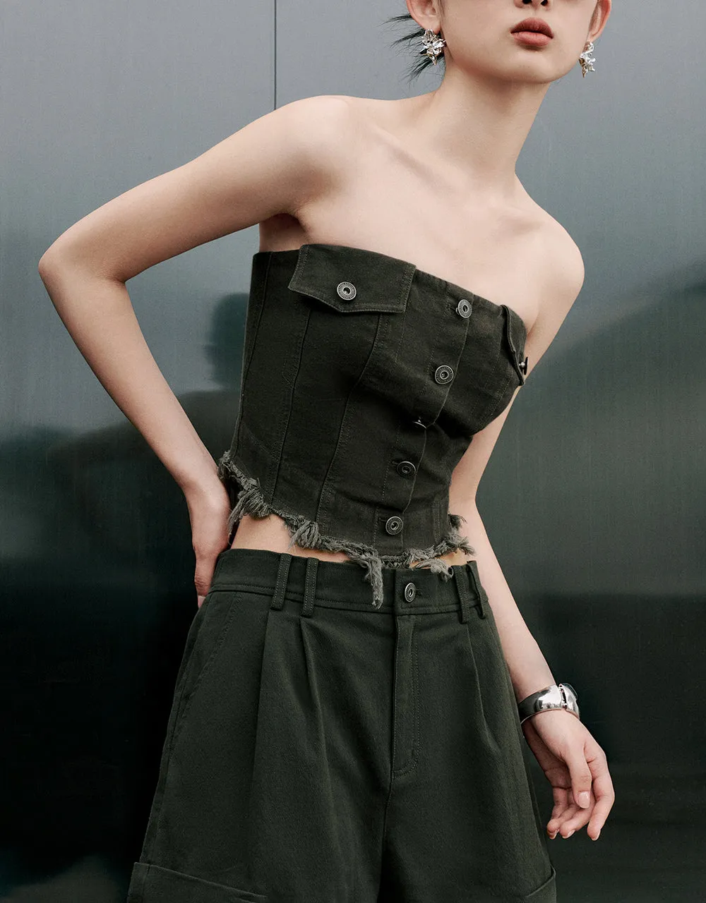 Raw Hem Tube Top sold by Urban Revivo product image thumbnail 2