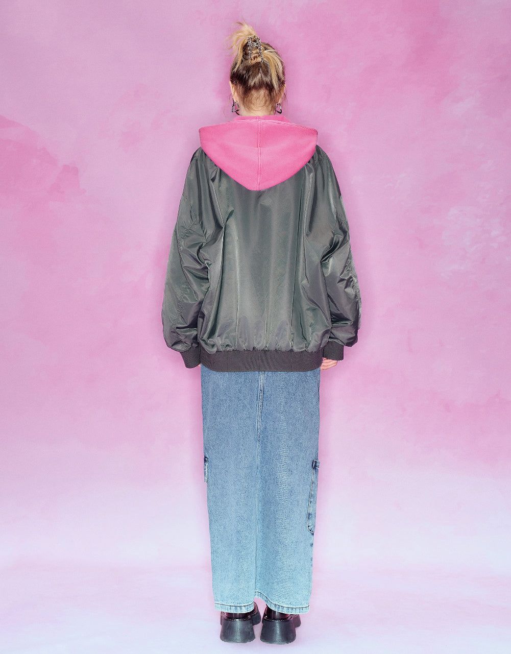 Zipper Front Balloon Jacket sold by Urban Revivo product image thumbnail 4