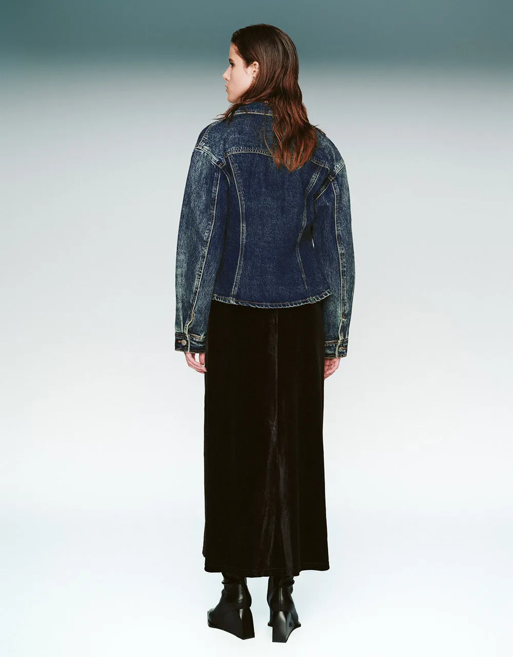Drop Shoulder Sleeve Denim Jacket | Parallel