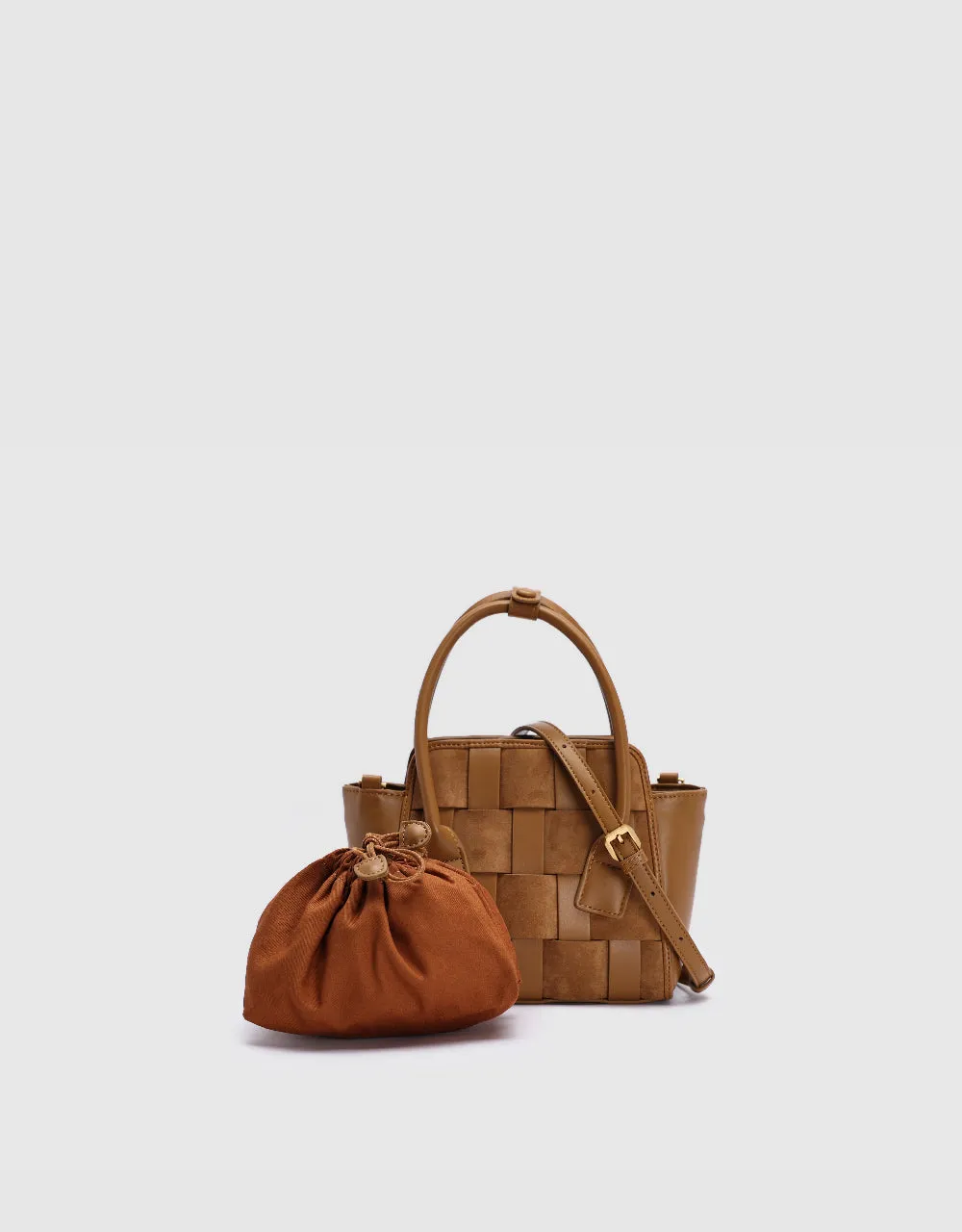 Braided Pattern Vegan Leather Shoulder Bag sold by Urban Revivo product image thumbnail 5