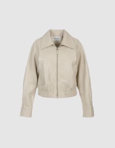 Drop Shoulder Vegan Leather Jacket sold by Urban Revivo