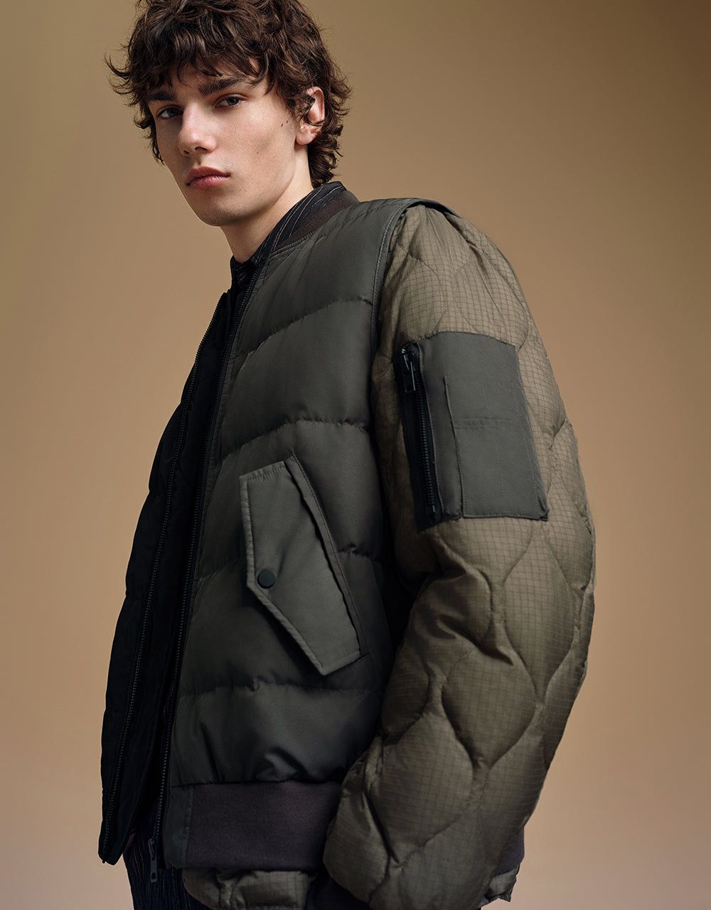 Zipper Front Loose Down Jacket sold by Urban Revivo product image thumbnail 3