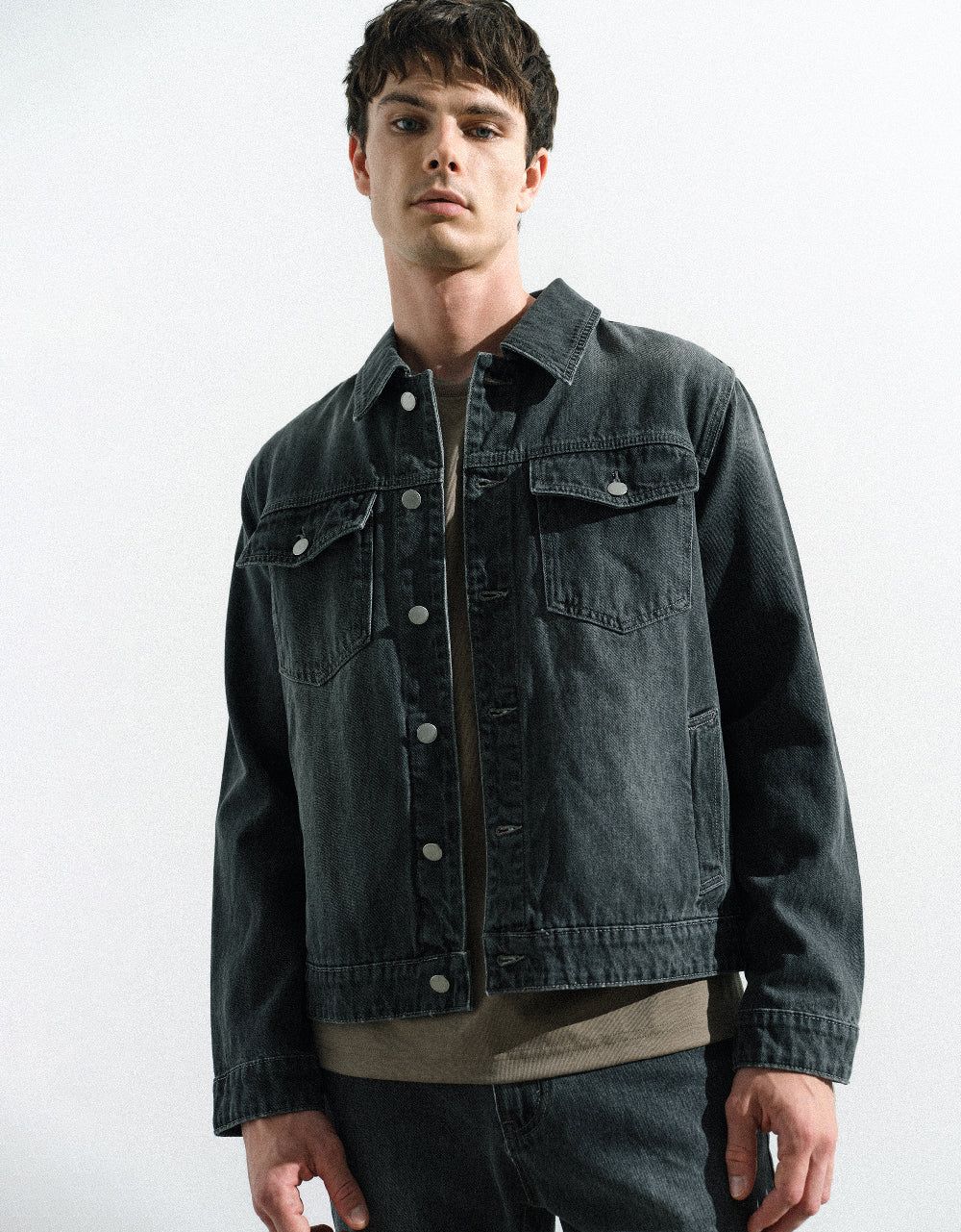 Button Up Denim Jacket sold by Urban Revivo