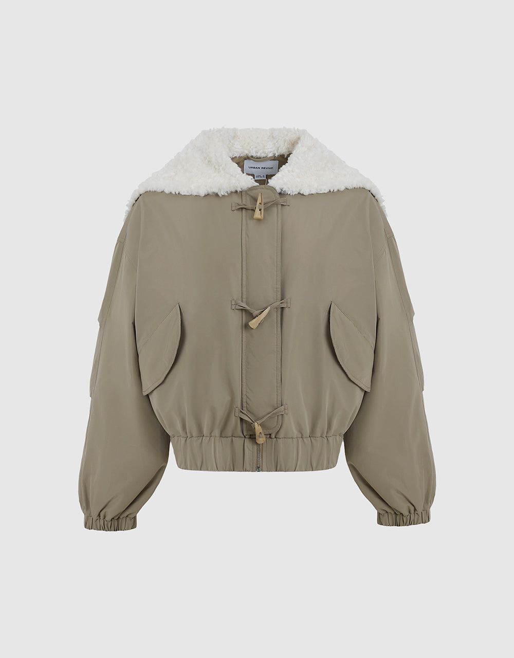 Elastic Hem Hooded Down Jacket sold by Urban Revivo