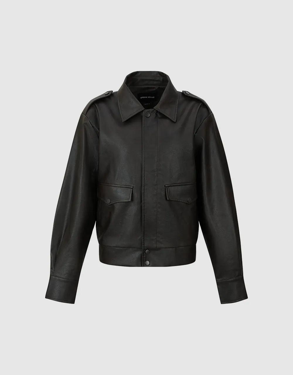 Straight Leather Jacket sold by Urban Revivo