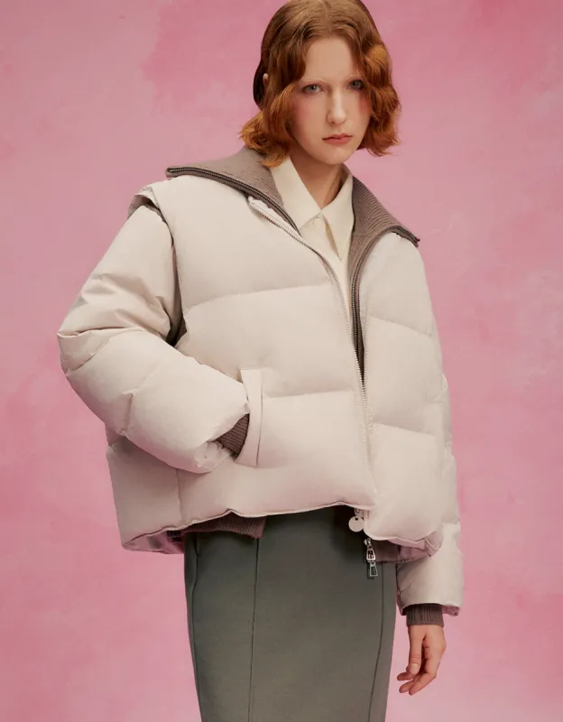 Zipper Front Hooded Puffer Jacket sold by Urban Revivo