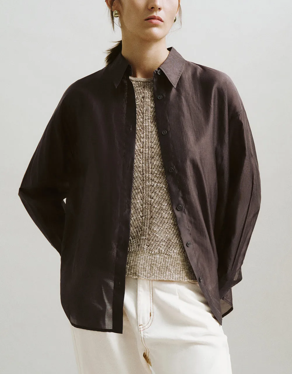 Button Up Straight Shirt sold by Urban Revivo product image thumbnail 2