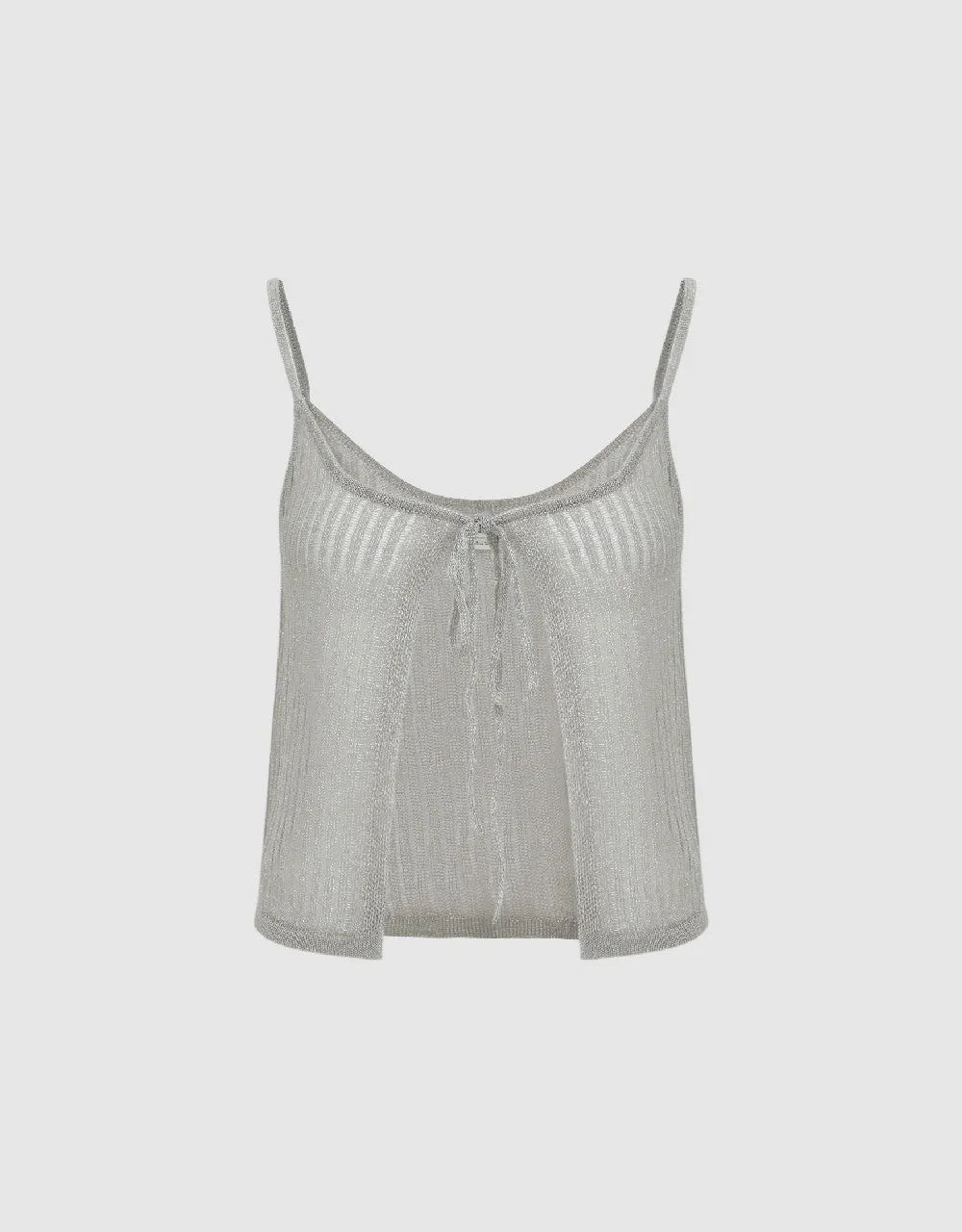 Sleeveless Tie Front V-Neck Top sold by Urban Revivo product image thumbnail 2