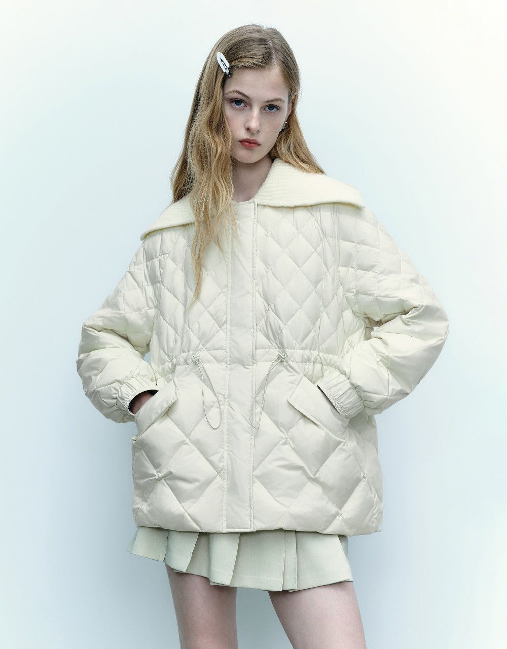 Raglan Sleeve Quilted Puffer Jacket sold by Urban Revivo