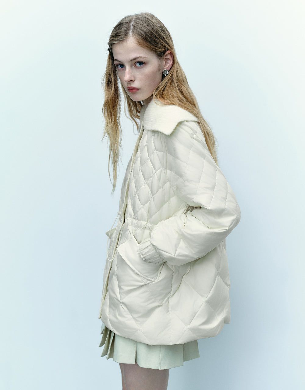 Raglan Sleeve Quilted Puffer Jacket sold by Urban Revivo product image thumbnail 3