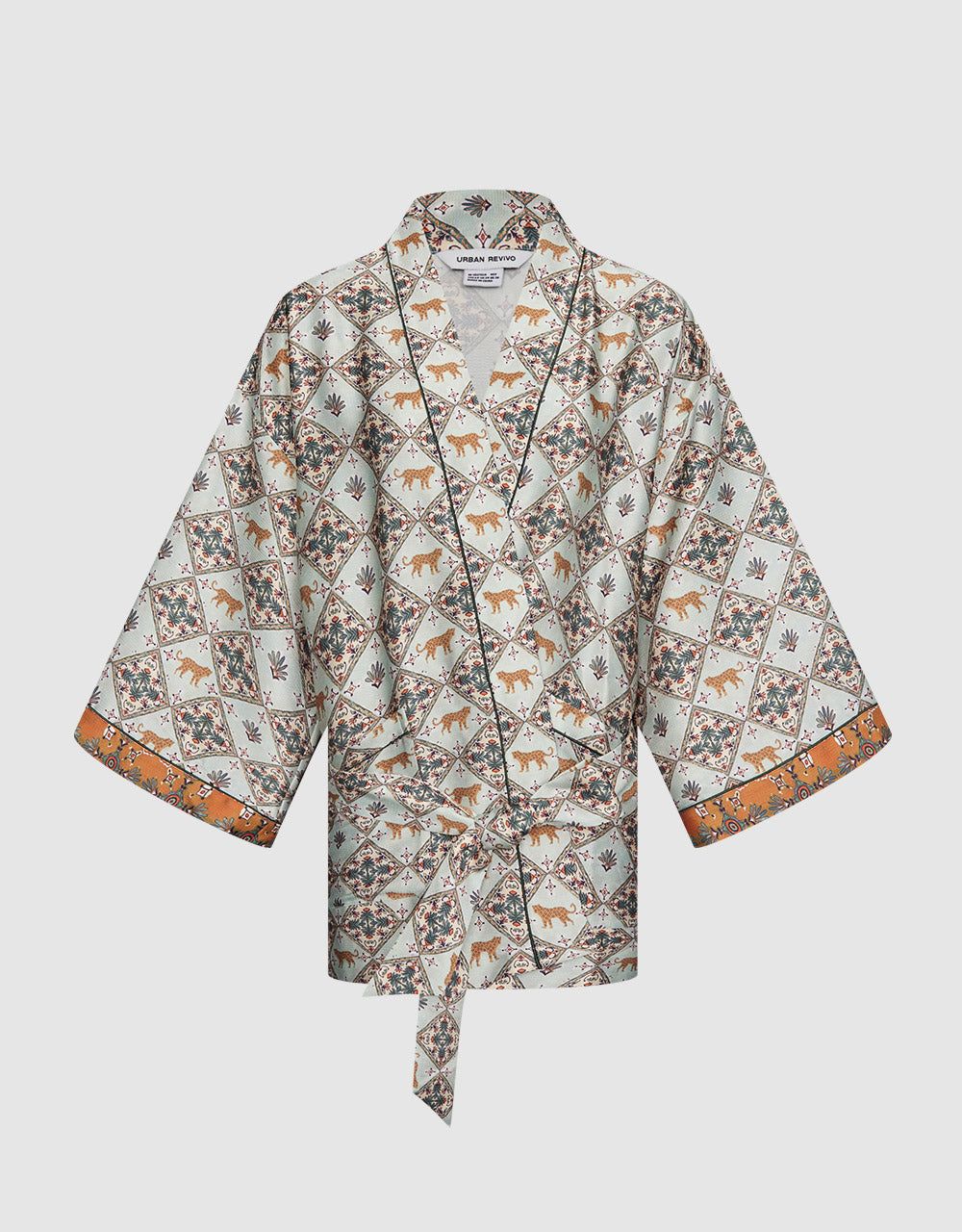 Printed Jacket With Belt sold by Urban Revivo product image thumbnail 2