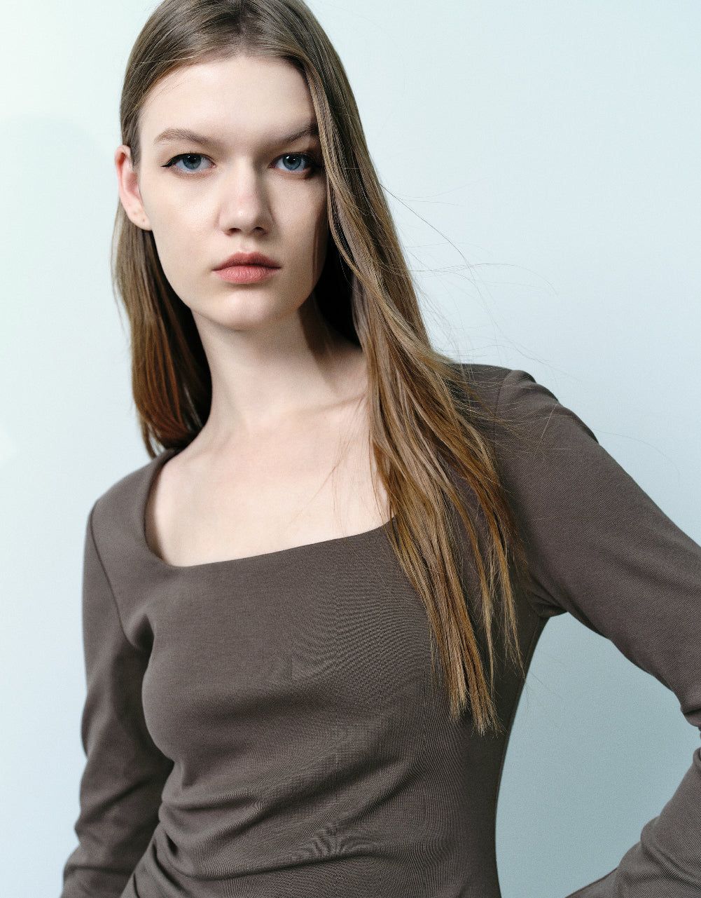 Asymmetric Square-Cut Collar Skater Dress sold by Urban Revivo product image thumbnail 5