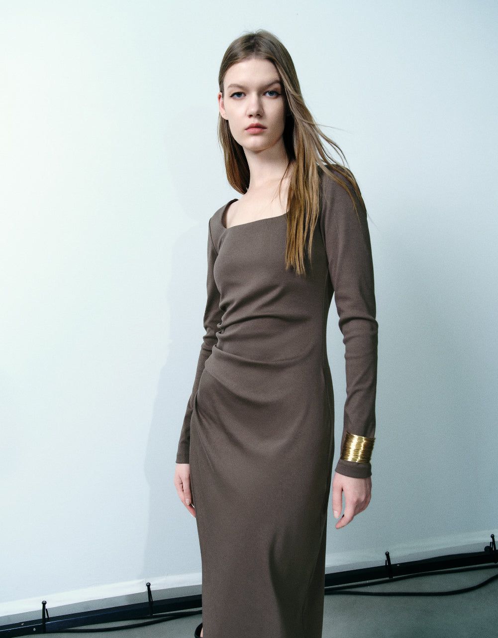 Asymmetric Square-Cut Collar Skater Dress sold by Urban Revivo product image thumbnail 3