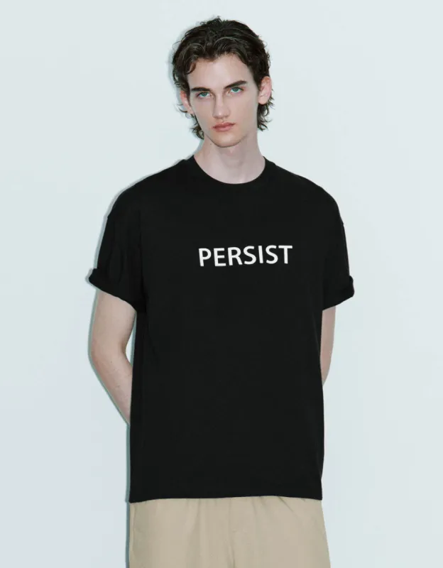 Letter Printed Crew Neck T-Shirt sold by Urban Revivo