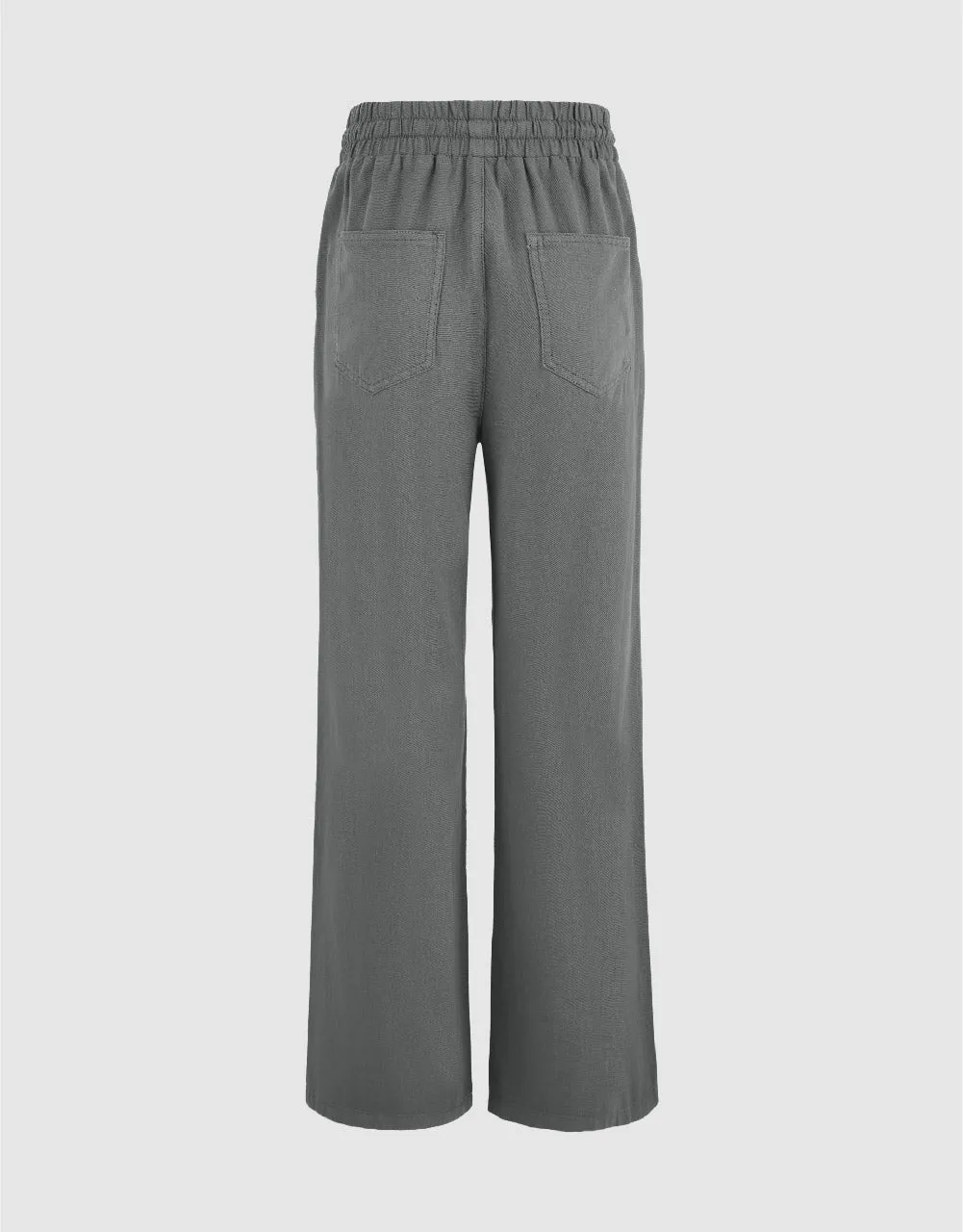 Drawstring Waist Wide-Leg Jeans sold by Urban Revivo product image thumbnail 3