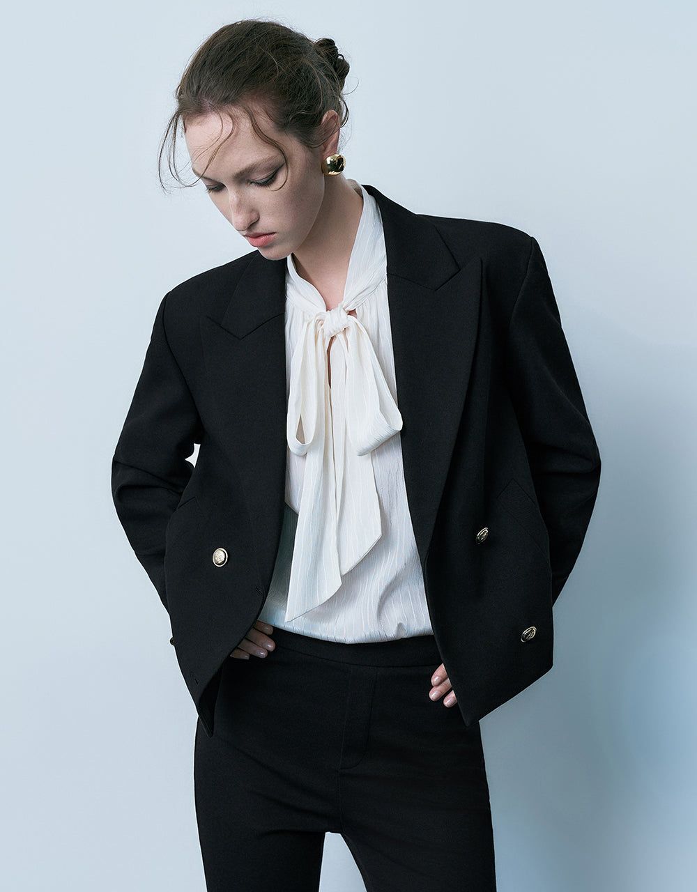 Peak Lapel Tailored Blazer sold by Urban Revivo