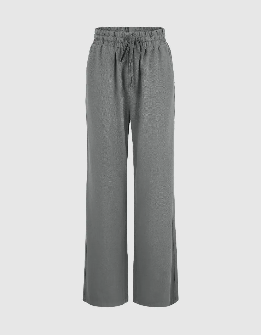 Drawstring Waist Wide-Leg Jeans sold by Urban Revivo