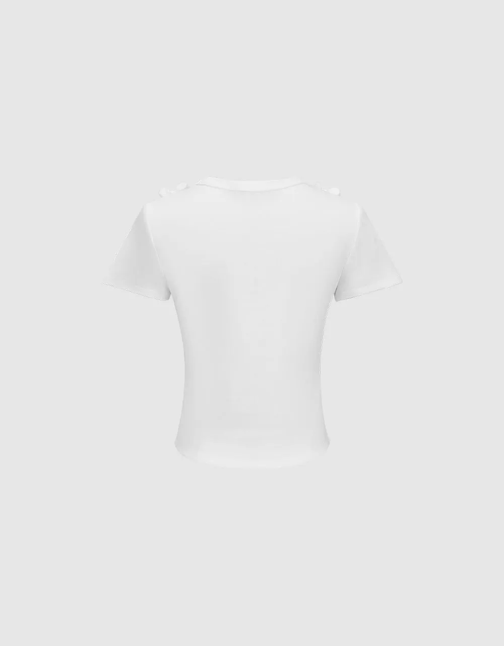 Bow Décor Skinny T-Shirt sold by Urban Revivo product image thumbnail 5