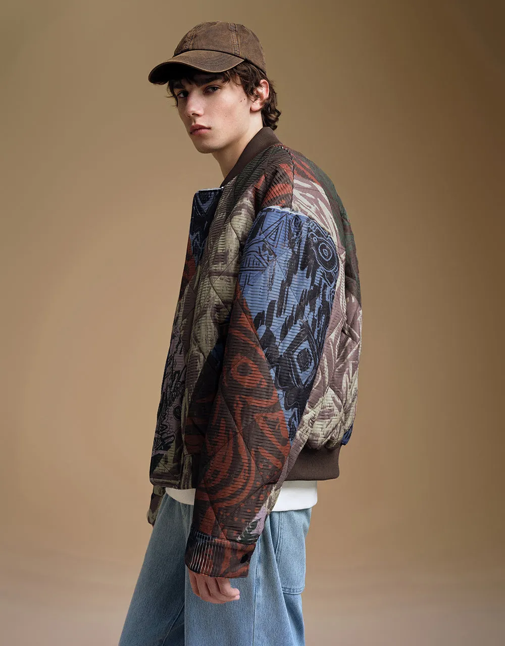 Printed Straight Padded Coat sold by Urban Revivo product image thumbnail 3