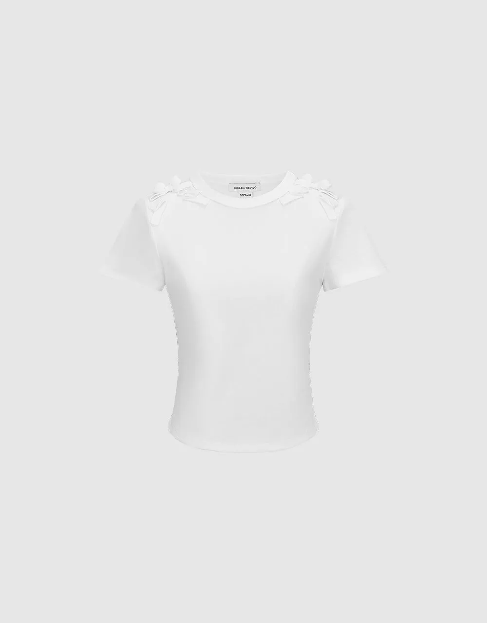 Bow Décor Skinny T-Shirt sold by Urban Revivo product image thumbnail 2
