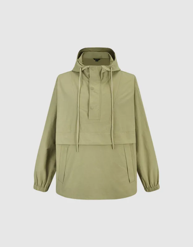 Hooded Oversized Overhead Shirt sold by Urban Revivo