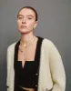 Contrast Trim Furry V-Neck Knitted Cardigan sold by Urban Revivo