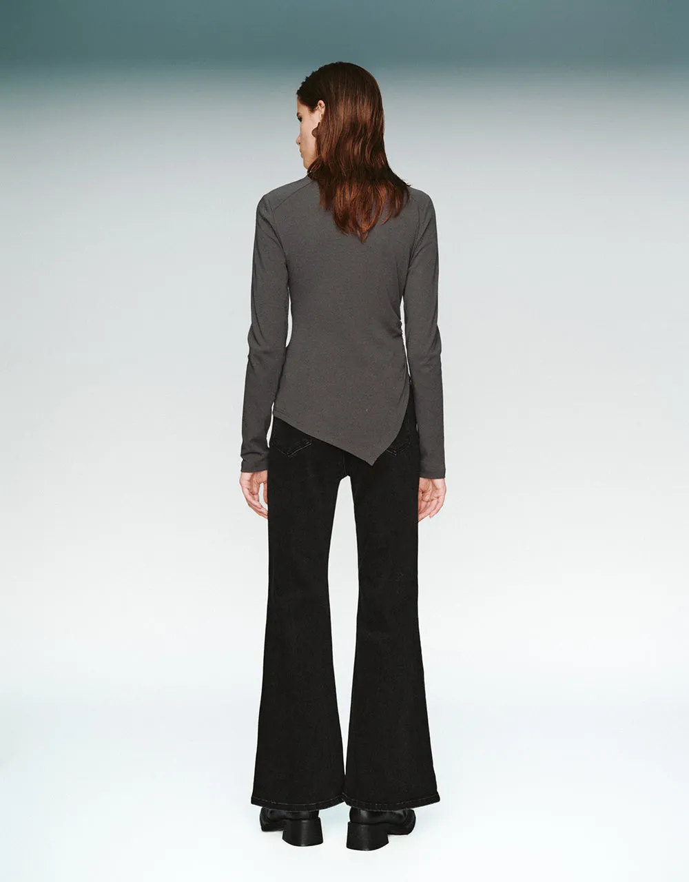 Split Hem Flare Jeans sold by Urban Revivo product image thumbnail 5