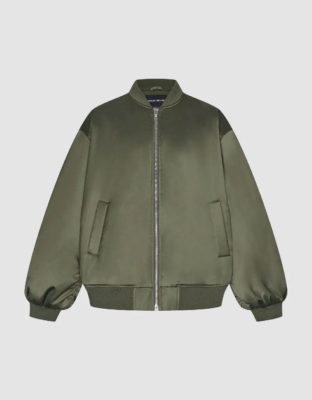 Zipper Front Bomber Jacket sold by Urban Revivo