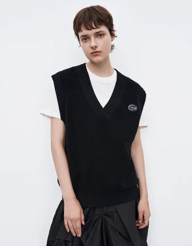 V-Neck Knitted Vest sold by Urban Revivo