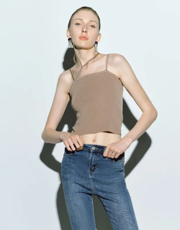 U Neck Knitted Tank Top sold by Urban Revivo