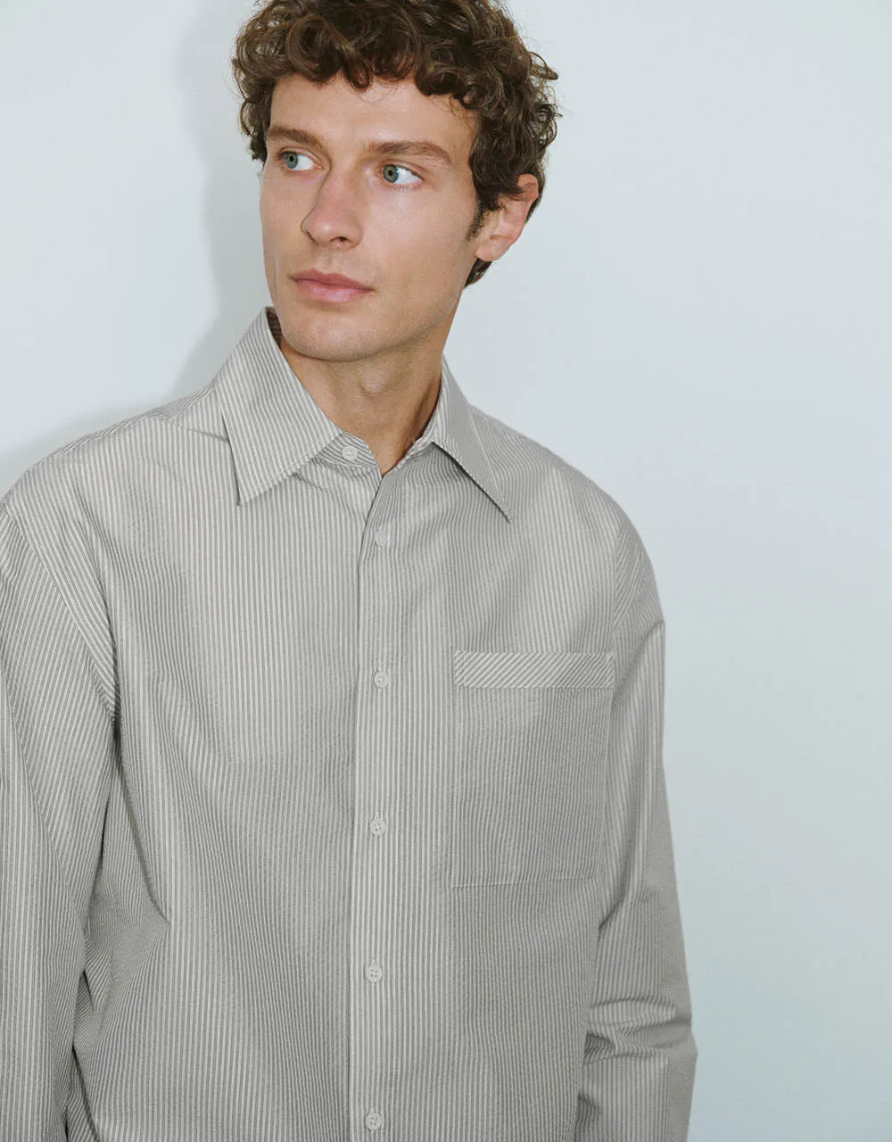 Textured Button Up Loose Shirt sold by Urban Revivo product image thumbnail 4