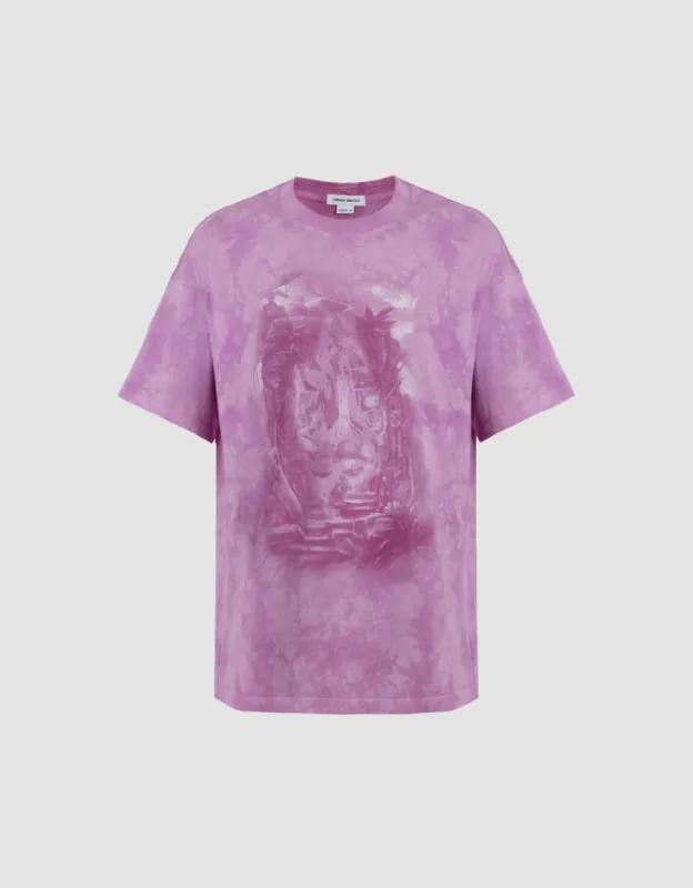 Printed Crew Neck Loose T-Shirt sold by Urban Revivo