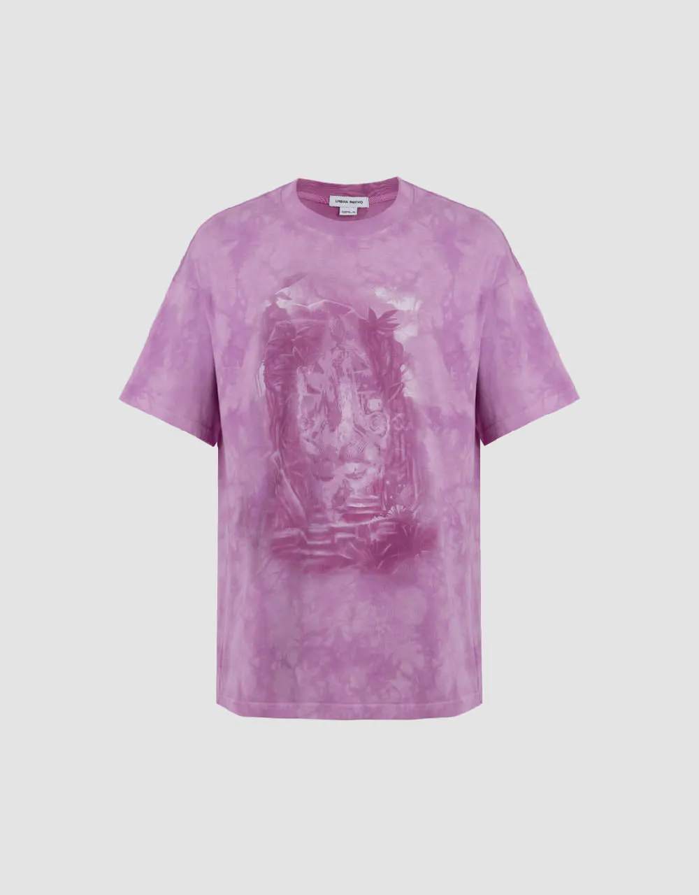 Printed Crew Neck Loose T-Shirt sold by Urban Revivo