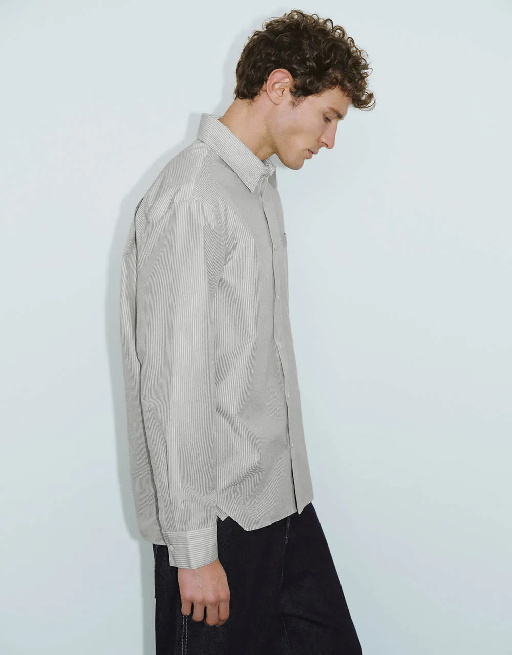 Textured Button Up Loose Shirt sold by Urban Revivo product image thumbnail 3