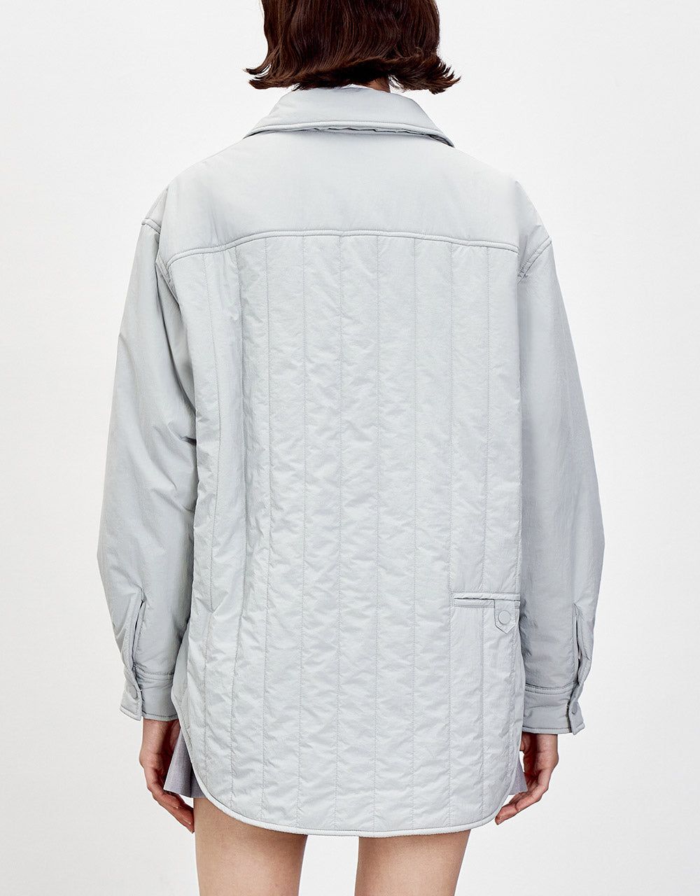 Quilted Drop Shoulder Button Up Lightweight Winter Coat sold by Urban Revivo product image thumbnail 5