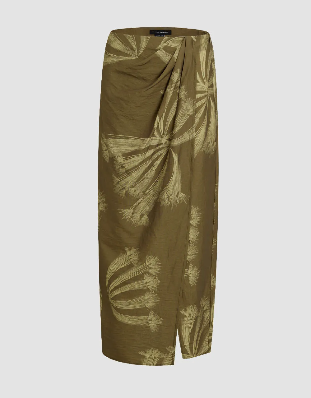 Split Hem Printed Midi Straight Skirt sold by Urban Revivo