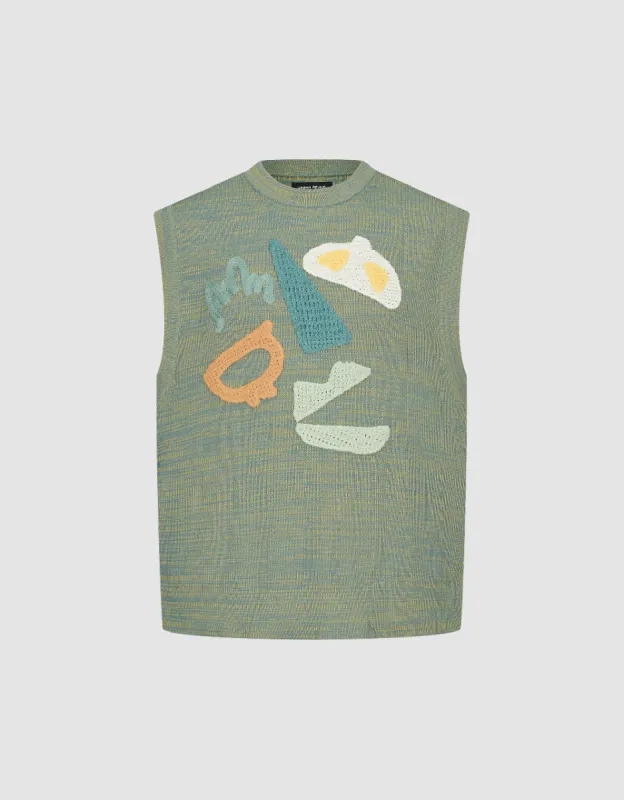 Crew Neck Knitted Tank Top sold by Urban Revivo