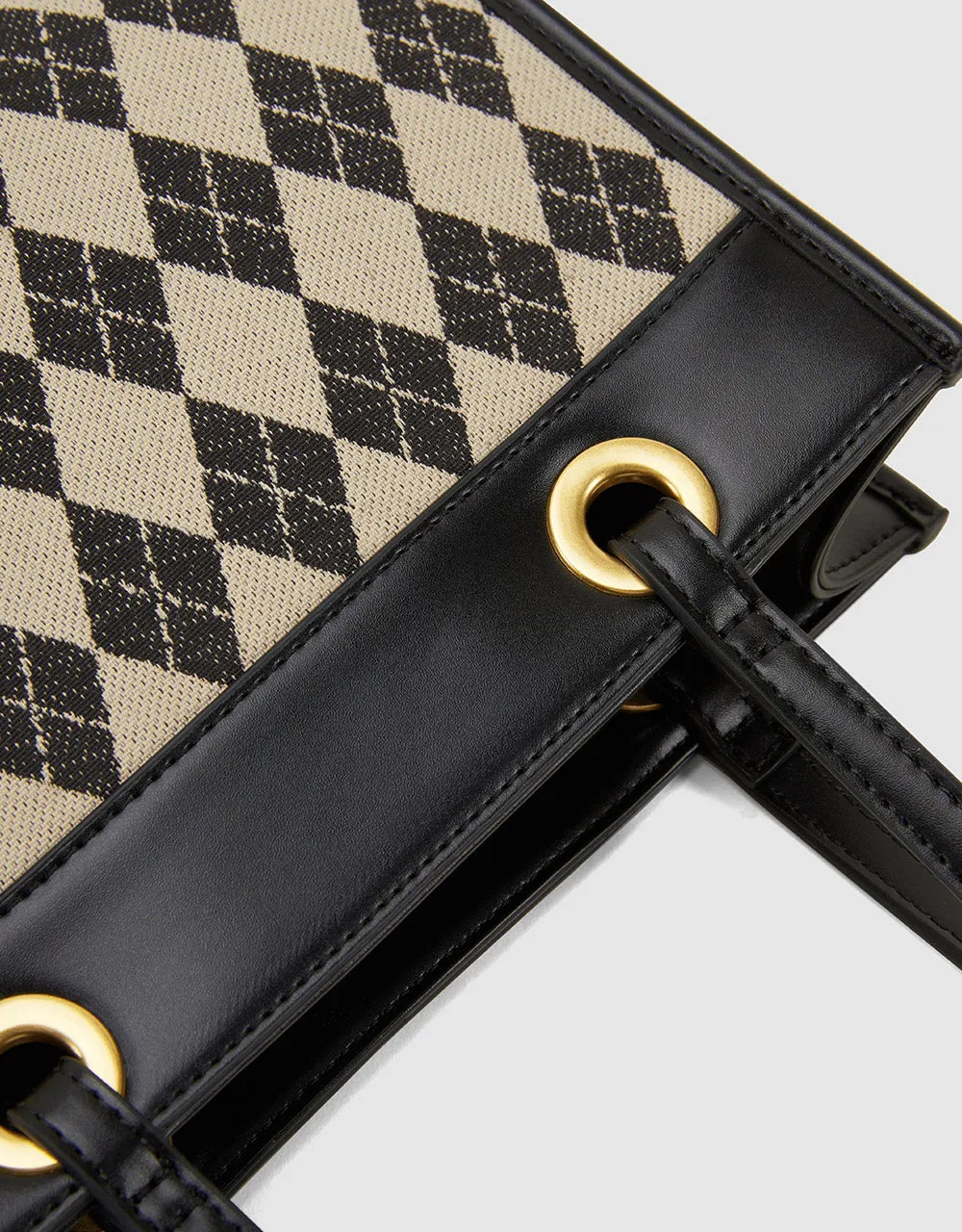 Argyle Tote Bag With Purse sold by Urban Revivo product image thumbnail 4