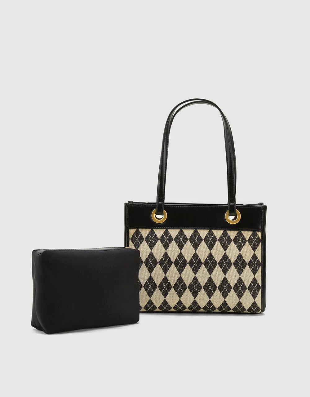 Argyle Tote Bag With Purse sold by Urban Revivo