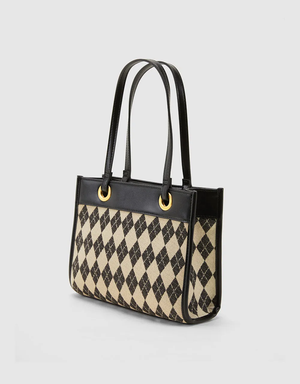 Argyle Tote Bag With Purse sold by Urban Revivo product image thumbnail 3