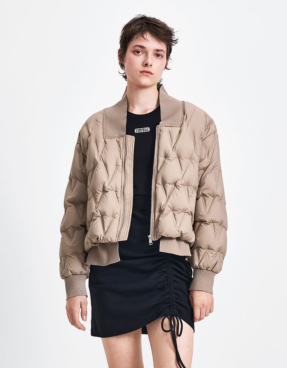 Standard Sleeve V-Neck Down Outerwear sold by Urban Revivo