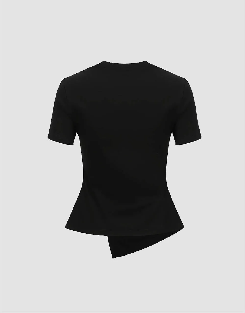 Split Hem Crew Neck Skater T-Shirt sold by Urban Revivo product image thumbnail 5