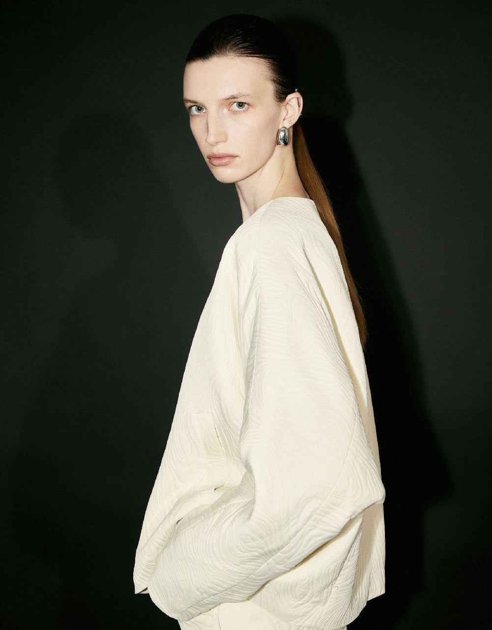 Embossed Crew Neck Jacket sold by Urban Revivo product image thumbnail 3