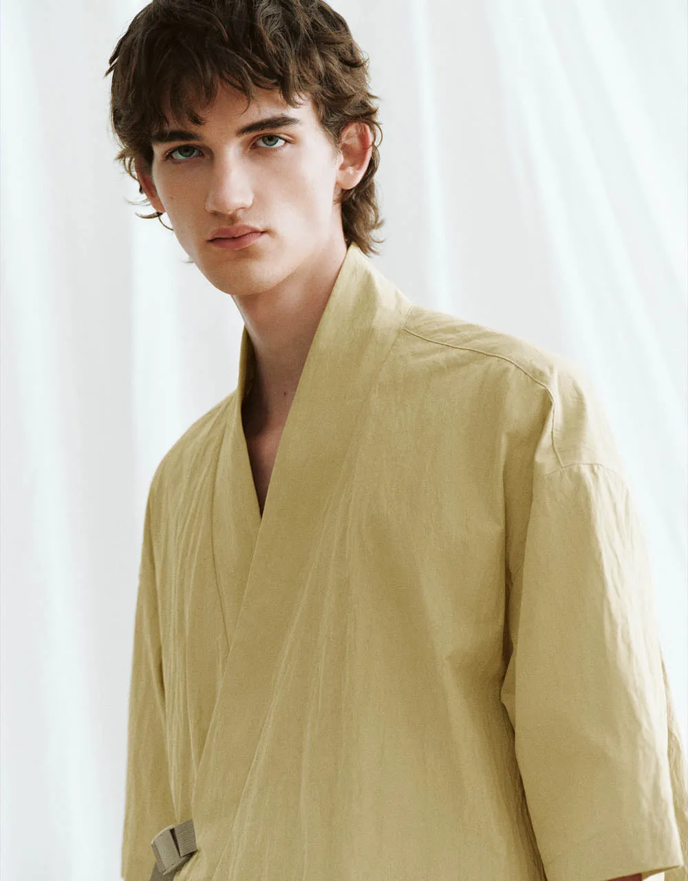 Kimono Lapel Straight Jacket sold by Urban Revivo product image thumbnail 4