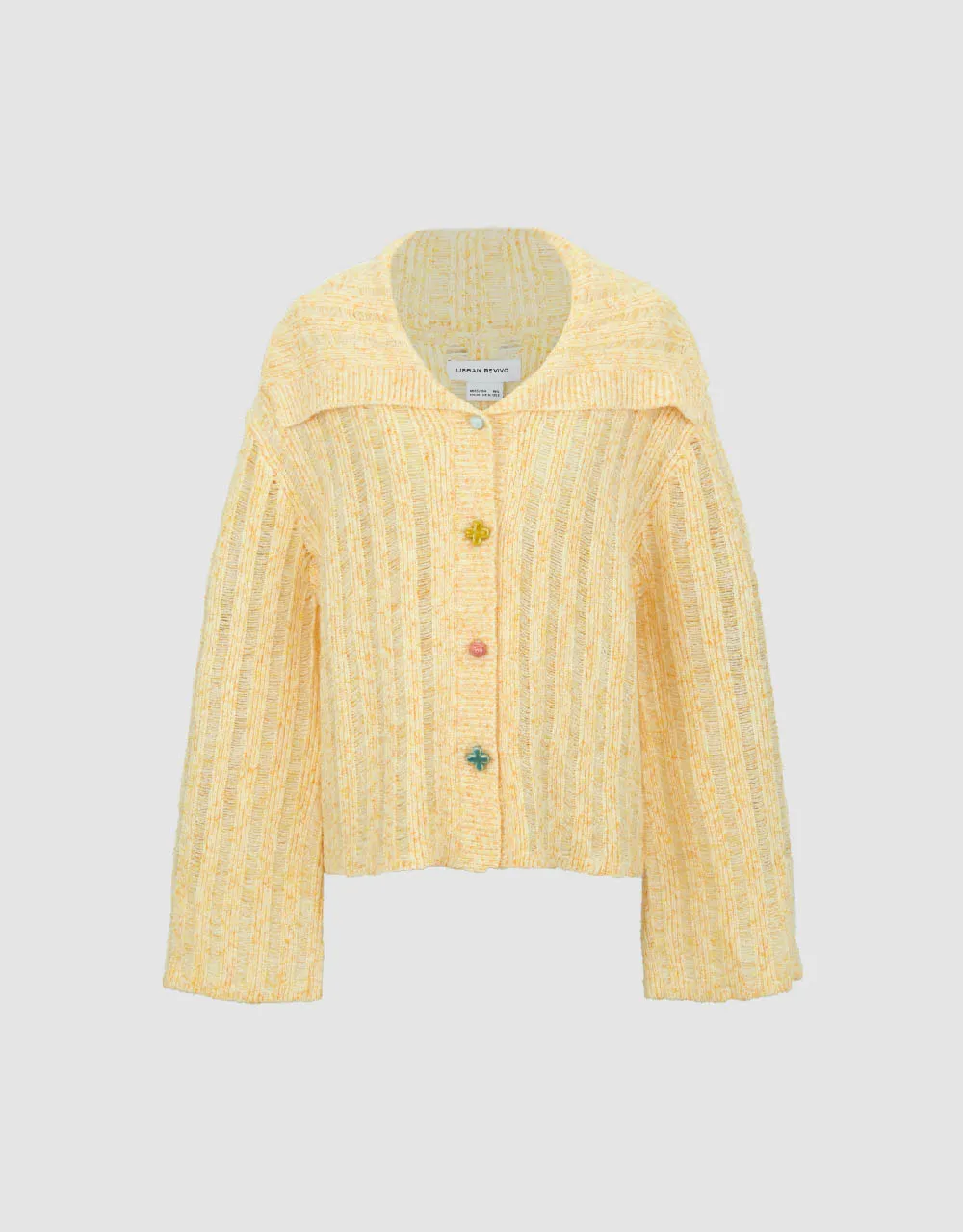 Colorful Buttons Straight Knitted Cardigan sold by Urban Revivo product image thumbnail 2